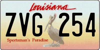 LA license plate ZVG254