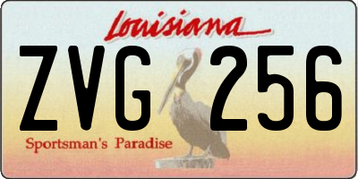 LA license plate ZVG256