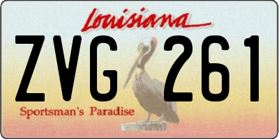 LA license plate ZVG261