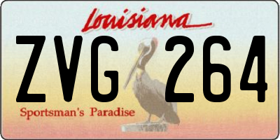 LA license plate ZVG264