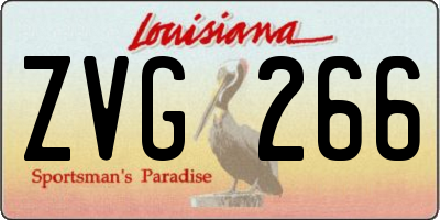 LA license plate ZVG266