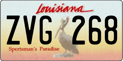 LA license plate ZVG268