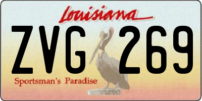 LA license plate ZVG269