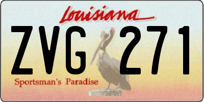 LA license plate ZVG271