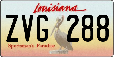 LA license plate ZVG288