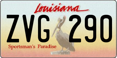 LA license plate ZVG290
