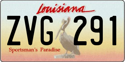 LA license plate ZVG291