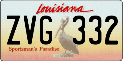 LA license plate ZVG332