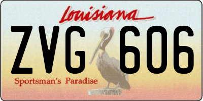 LA license plate ZVG606