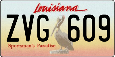 LA license plate ZVG609