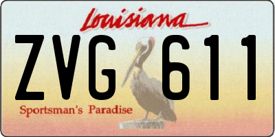 LA license plate ZVG611