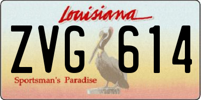 LA license plate ZVG614