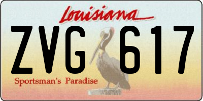 LA license plate ZVG617