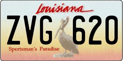 LA license plate ZVG620