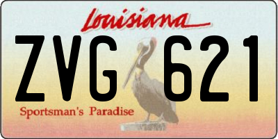 LA license plate ZVG621