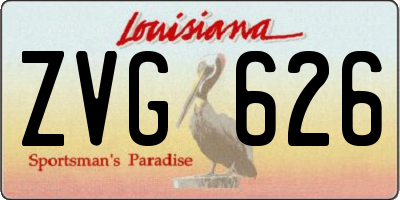 LA license plate ZVG626