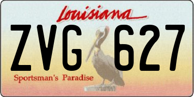 LA license plate ZVG627