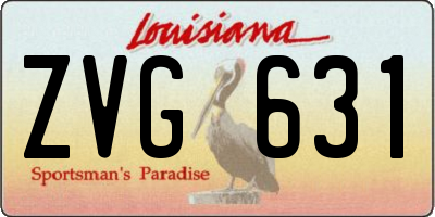 LA license plate ZVG631