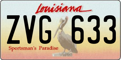 LA license plate ZVG633