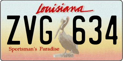 LA license plate ZVG634