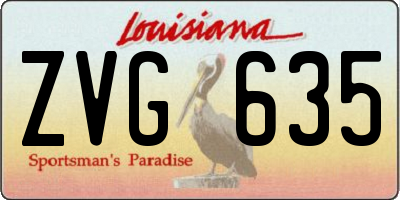 LA license plate ZVG635