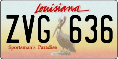 LA license plate ZVG636