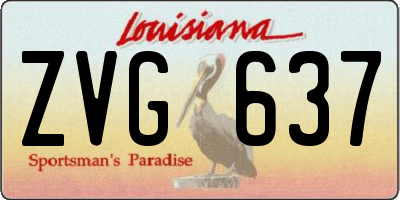 LA license plate ZVG637