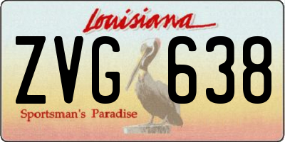 LA license plate ZVG638