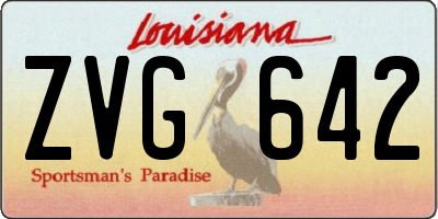 LA license plate ZVG642