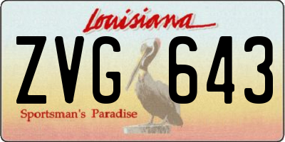 LA license plate ZVG643