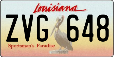 LA license plate ZVG648