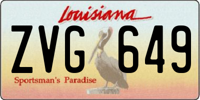 LA license plate ZVG649