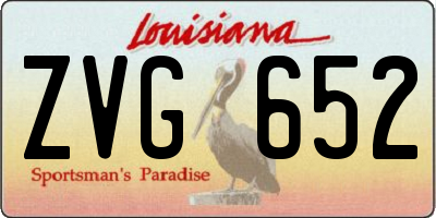 LA license plate ZVG652