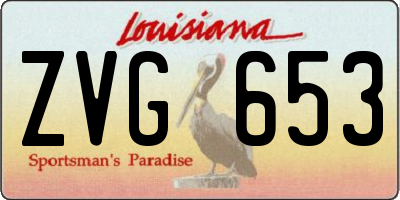 LA license plate ZVG653