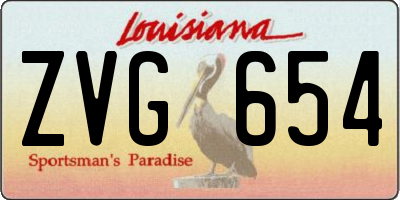 LA license plate ZVG654