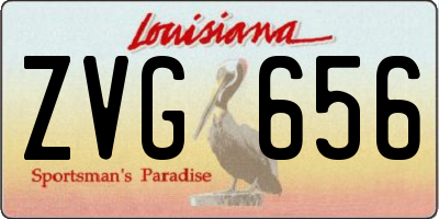 LA license plate ZVG656