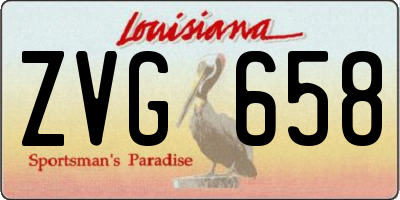 LA license plate ZVG658