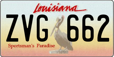 LA license plate ZVG662