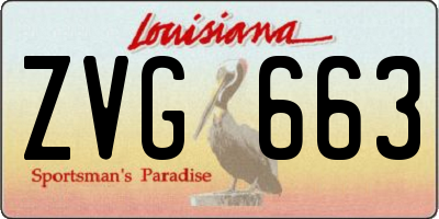 LA license plate ZVG663