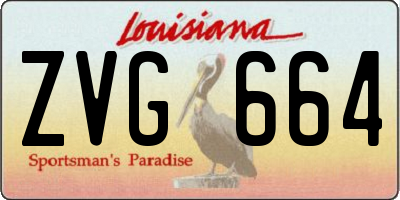 LA license plate ZVG664