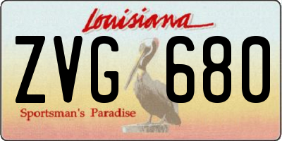 LA license plate ZVG680