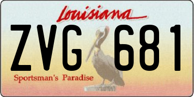 LA license plate ZVG681