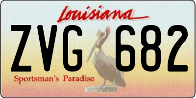 LA license plate ZVG682