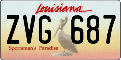 LA license plate ZVG687