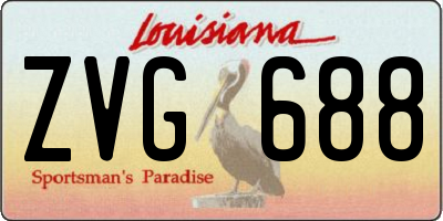 LA license plate ZVG688