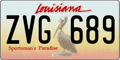 LA license plate ZVG689