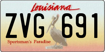 LA license plate ZVG691