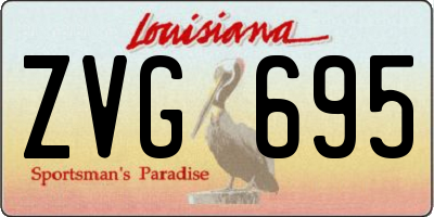 LA license plate ZVG695