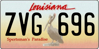 LA license plate ZVG696