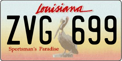 LA license plate ZVG699